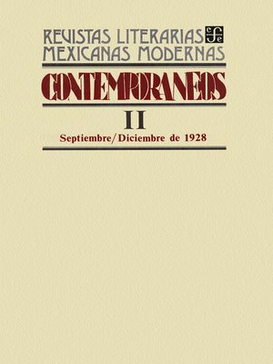 cover image of Contemporáneos II, septiembre–diciembre de 1928
